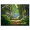 Designart - Bright Green Forest in Morning - Landscape Photography Canvas Print